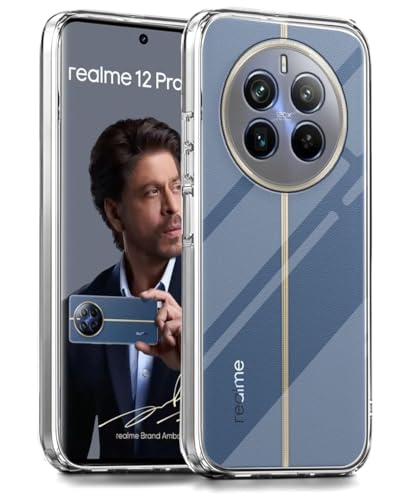 Image of COVERBLACK Soft Rubber Back Cover for Realme 12Pro -RMX3842 - Transparent