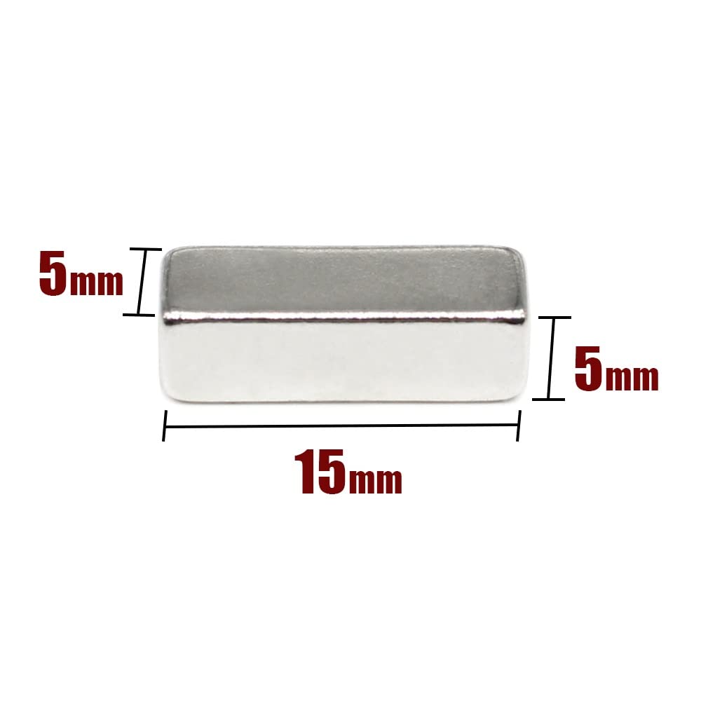 5/10/20/50/100/150PCS 15x5x5 mm Quadrate Rare Earth Neodymium Sheet 15 * 5 Block Permanent 15x5x5mm 15 * 5 * 5 Magnets(20PCS)