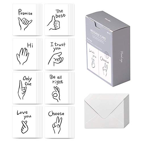 mCN bZ[WJ[h ~jJ[h nhTC Message card Hand sign - 4020Zbg~jTCYfUCj̃J[hӃJ[h