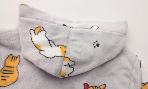 Image of Girls Soft Fleece Robes Plush Hooded Bathrobes Sleepwear for Kids 2-16 Years