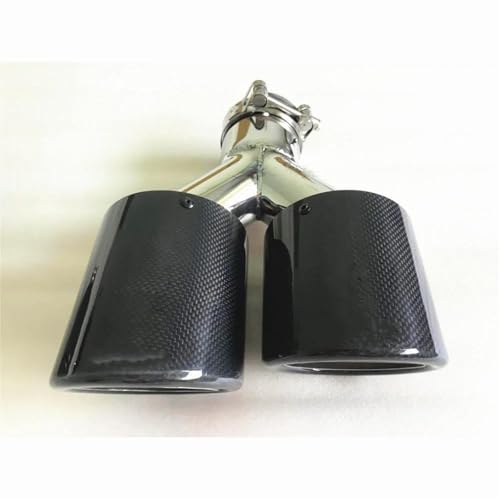 Embout d'échappement universel double pour rénover et habiller un pot de voiture 63-76mm