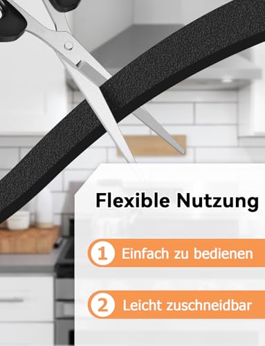 BESPOTCL Dichtungsband für Ceranfeld, Kochfeld und Einbauspülen, 5m x 7mm x 2mm, inklusive Schaber