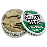 Smokey Mountain Caffeinated Pouches - Wintergreen - Tobacco Free and Nicotine Free - 1 Can - 15 Pouches Per Can
