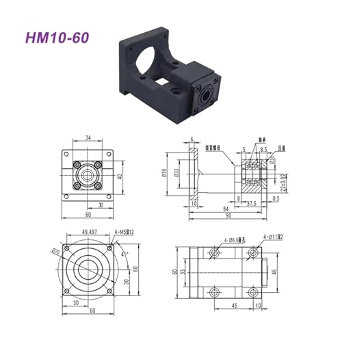 Support moteur HM10-60 et support BF10 pour vis à billes - 4