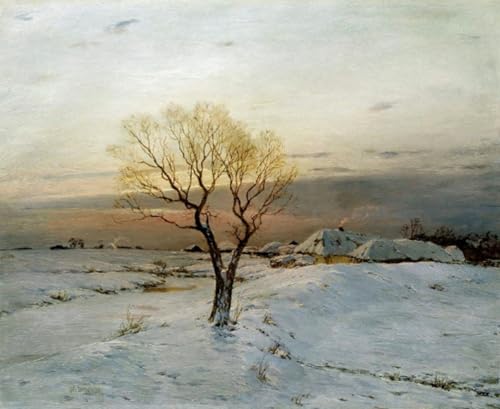 Peinture abstraite Frosty Morning de Nikolay Dubovskoy, art mural sur toile de salon