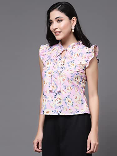 Image of OOMPH! Women's Crepe Floral Relaxed Fit Shirt