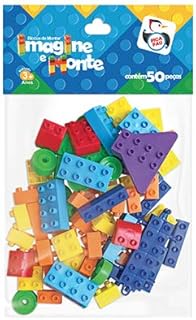 Blocos de Montar Imagine e Monte 50 Peças, Pica Pau