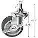 AAGUT 3 Inch TPR Heavy Duty Casters 3/8