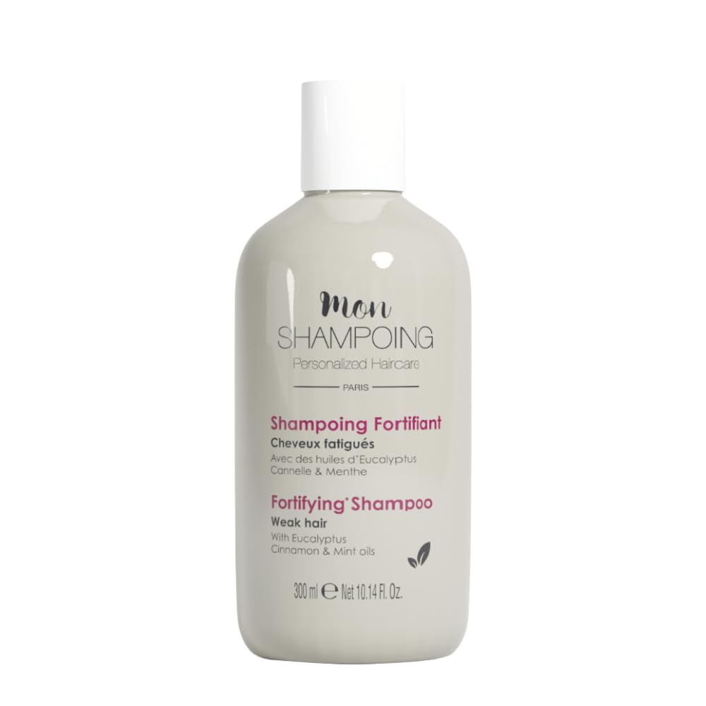 Mon Shampoing - Shampoo fortificante naturale anti-caduta - con oli di eucalipto cannella e menta - 300 ml senza SLS/Paraben/Silicone