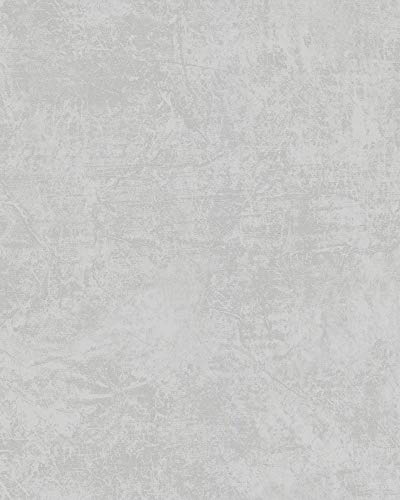 marburg Tapete Grau, Hellgrau Uni Klassisch für Wohnzimmer Schlafzimmer oder Küche 100% Made in Germany PREMIUM QUALITÄT 10,05 x 0,53 m