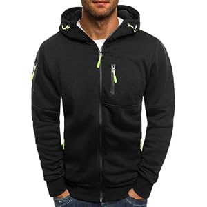 Sweatjacke Herren Mit Kapuze Zipper Hoodie Übergangsjacke Kapuzenjacke Mit Reißverschluss Sport Sweatshirt Kapuzenpullover Sportjacke Pullover Zip Hoodies Für Männer Jacket Trainingsjacke Winterjacke