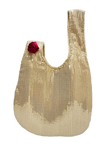 Image of Signature Potli Bag for Women - Sequin Knot Detail | Wedding & Cocktail Festive Statement Ethnic Handbag