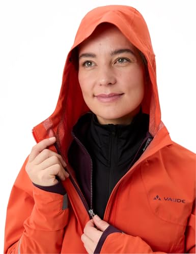VAUDE Yaras 3in1 Doppeljacke Damen Fahrrad wasserdicht, Glowing Red, Gr. 36 – Ansicht 4
