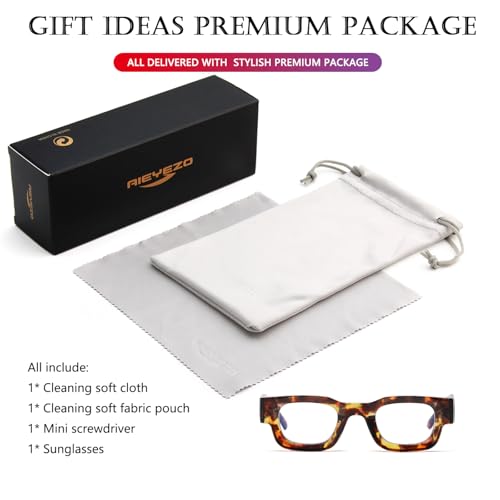 Image of AIEYEZO Modern Thick Rectangle Sunglasses for Women Men 90s Retro Chunky Square Polarized Sun Glasses UV400 Protection