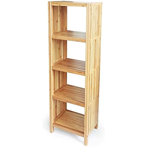 ToiletTree Products Deluxe Bathroom Bamboo Freestanding Organizing Shelf. (5-Tier Shelf) Cover