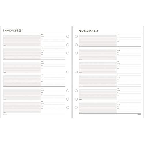 Day Runner Telephone And Address Pages, Refill, Loose-Leaf, Undated, For Planner, 8-1/2" X 11", Size 5, 30 Sheets/Pack (018-230) #TOP1