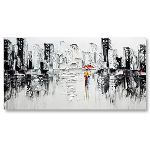 Immagini astratte in bianco e nero stile industriale urbano 200x100 cm, grande XXL, moderno quadro su tela, decorazione murale per soggiorno, stampa artistica su tela, design, senza cornice
