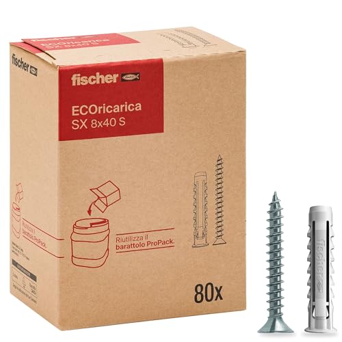 Fischer EcoriCharge 80 Chevilles SX 8 x 40 S avec vis