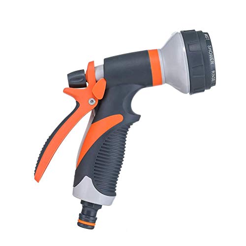 Preisvergleich Produktbild SJTL Reinigungsspritze Robuste 8 Funktionen Wasserspritze zum Reinigen und Bewässern mit Impulsauslöser und Dauerarretierung Frostschutz Wird zur Gartenbewässerung und -Reinigung Verwendet,1