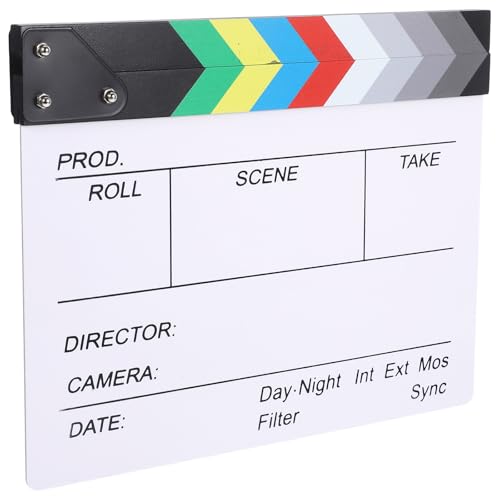 Clap de cinéma acrylique blanc léger pour accessoire de décoration