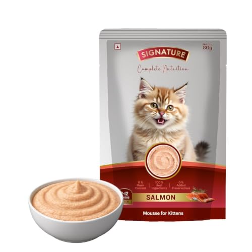 Image of Grain Zero Kitten Wet Mousse 80g | Salmon | Rich in Protein | Promotes Hydration & Easy to Digest | Grain Free | No Artificial Flavours | Packed with Essential Vitamins & Antioxidants