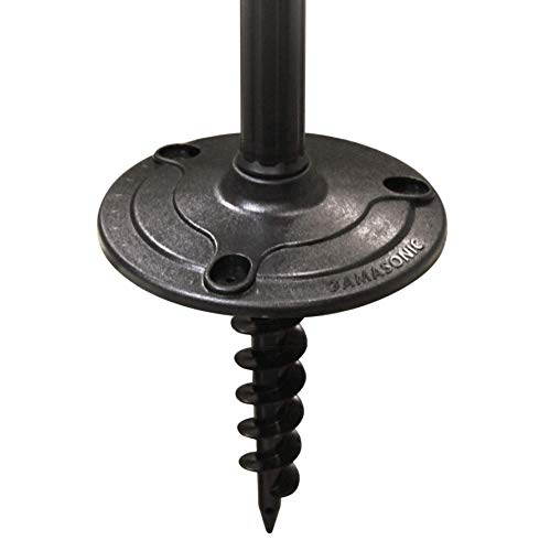 Gama Sonic GS-105S-G-WW Baytown II Lamp Outdoor Solar Light and Post with Ground EZ-Anchor, Black Finish