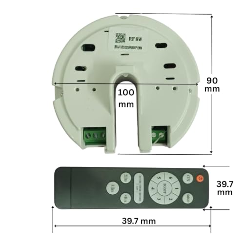 Image of Universal bldc fan driver card with RF Black Remote for all LV bldc fans | BLDC Controller PCB Board with Remote | 1200mm BLDC Fan Repair Replacement Kit| DG-U-1