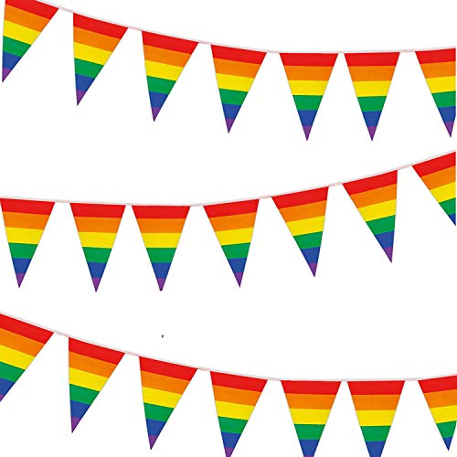 Preisvergleich Produktbild Whaline 30Fuß Wimpel Bunting Banner, Regenbogen Flagge, BannerWimpel Banner Girlande für Geburtstag, Hochzeit, Haus, Baby Shower Party Dekoration