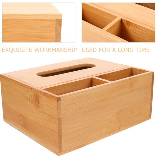 Rangement bois robuste Zerodeko à compartiments kaki pour accessoires de bureau - 4
