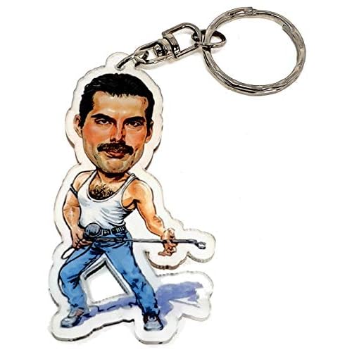 LLAVERO METACRILATO FREDDIE MERCURY CON MICROFONO ACK-0229 REGALO MUSICAL - ROCKMUSIC