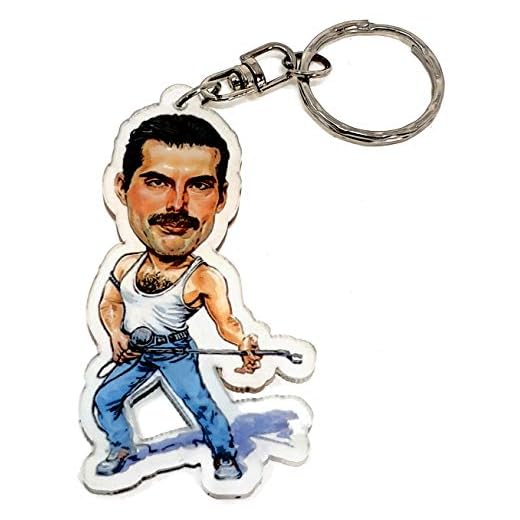 LLAVERO METACRILATO FREDDIE MERCURY CON MICROFONO ACK-0229 REGALO MUSICAL - ROCKMUSIC