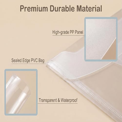 Image of 24 PCS Clear Stamps Storage Panels,Resealable Die Cut Storage Bag, White Plastic Stamps Organizer Panels, Clear Stamp Organizer Set for Die Cutting and Decorative (24)