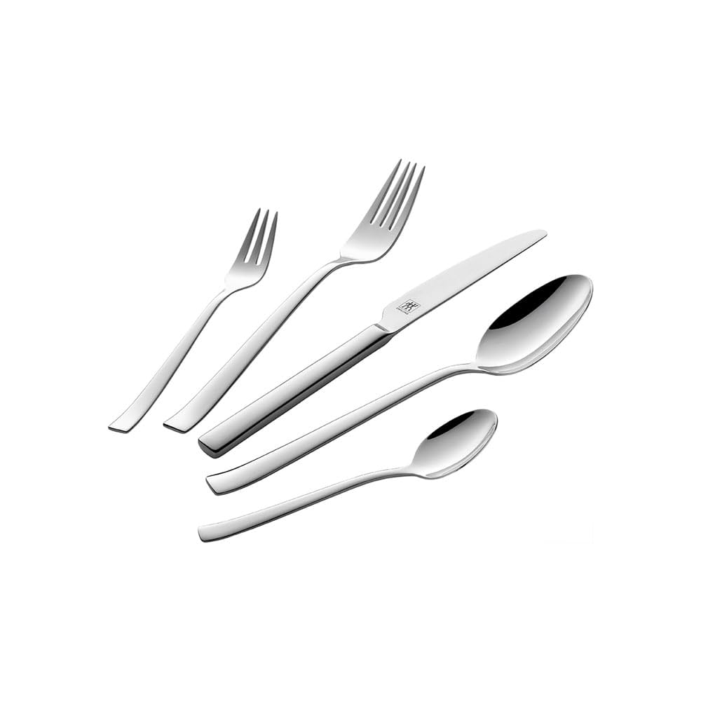 ZWILLING Cult - Set di posate con finitura lucida, 30 pezzi, in acciaio inox di alta qualità, per uso quotidiano e formale, include forchette, coltelli, cucchiai, durevoli, eleganti, lavabili in