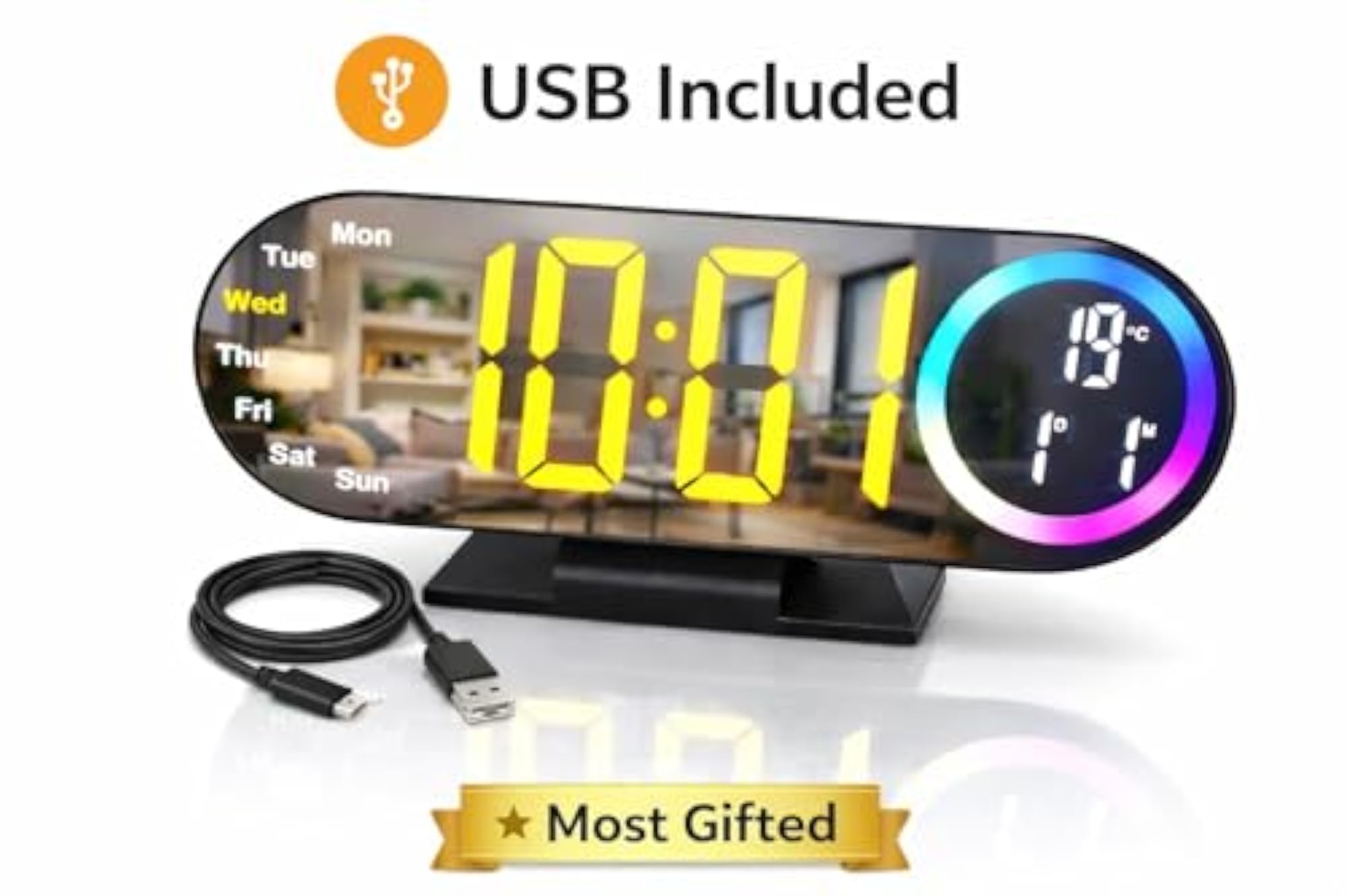 Stylish Digital Alarm Clock with LED Display