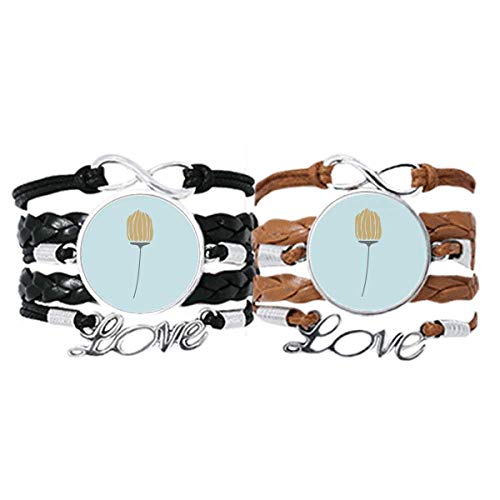 Pulsera de cuerda de cuero de plantas para diario y paseos en pareja