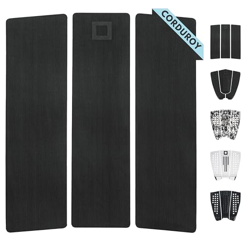 Surf Squared 3-Piece Surfboard Traction Pad – Arch, Flat & Front Options for Max Grip – Strong 3M Adhesive...