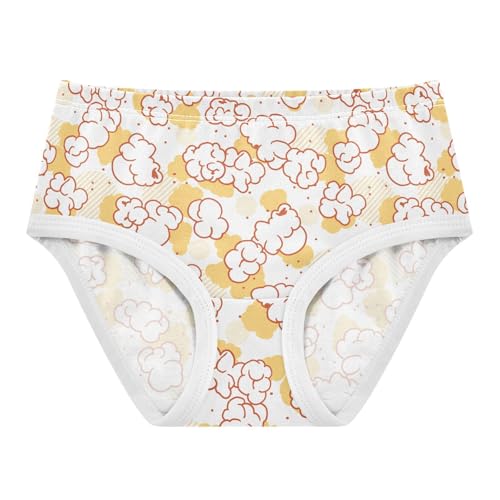 Little Girl Underwear Toddler Panties Kids Undies Butter Popcorn Soft Cotton Briefs 2T-8Y