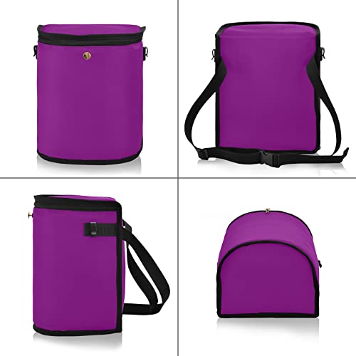 Image of Wudan Small Car Trash Can Purple Accessories for Garbage Storage Organizer with Lid Waterproof Portable Auto and Truck Interior Seat Bin