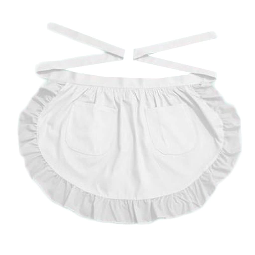 Fartuch piękny retro wzburzyć, 100% fartuch w talii bawełnianej, z kieszeniami fartuch do pieczenia, grill, prace ogrodnicze