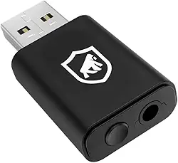 Gshield Adaptador Receptor de Áudio Bluetooth P2 com Microfone Integrado Ampla Compatibilidade com Android e iOS, Carro, TVs, Computadores e Videogames, T10 Preto