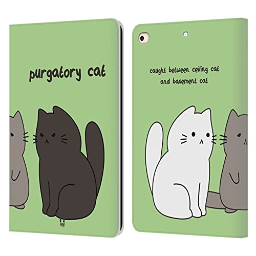 Étui portefeuille cuir iPad 9.7 anti-rayure coque robuste Chat de Purgatoire antichoc