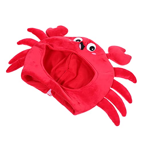 Homoyoyo 1pc Cartoon Crab Hat for Adults Funny Crab Headwear for Cosplay Parties and Festivals Material Eye-catching Design for Unique Celebrations