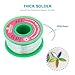 3.0mm Solder Wire for Stained Glass Lead Free, Solid Core Solder Wire for Glass Artwork Crafts, No Flux Core, Craft Soldering Wire Unlead, Sn99 Ag0.3 Cu0.7, 0.12 Solder Diameter Thick Gauge RoHS