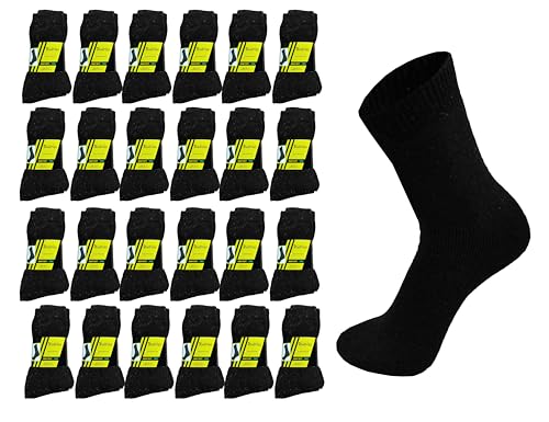 Thermal Work Crew Socks, 24 Pairs for Men, Thick Winter Boot Sock Moisture Wicking Outdoors