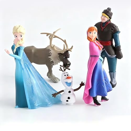Slinsmei 5Pcs Frozen Collectible Figures Exquisite Model Ornaments Creative Anime Peripheral Gifts for Fans