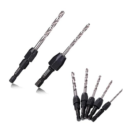 DOITOOL 6 Conjuntos De Broca De Aço Inoxidável Broca De Metal Broca Para Metal Jobber Brocas De Titâ