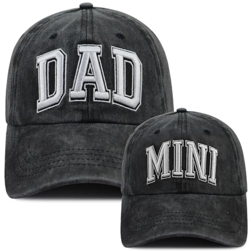 Dad and Baby Matching Outfits Hat 2PCS Father Daughter Gifts Baseball Cap Father Son Matching Outfits First Time Dad Gifts for Men Papa Pappy