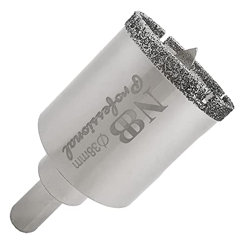 NBB Punte diamantate Frese diamantate con gambo triangolare corona diamantata nichelato perforazione in umido su marmo pietre ceramica granito piastrelle vetro trapano da banco e pistola (38mm)