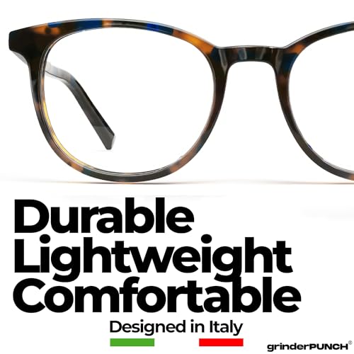 Image of grinderPUNCH Reading Glasses Men Women Fashion Computer Readers Stylish Blue Light Blocking Glasses Gaming Eyeglasses