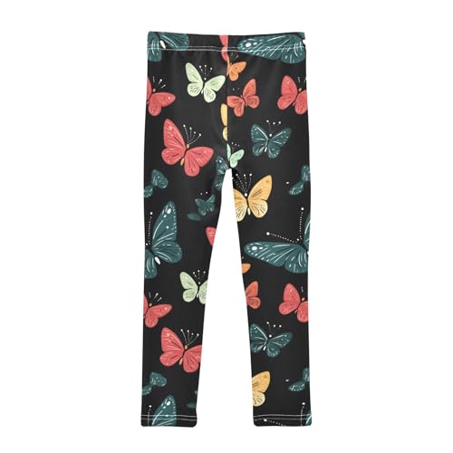 Colorful Butterfly Art Girls Leggings Soft Stretch Workout Yoga Dance Pants for Kids Casual Tights2